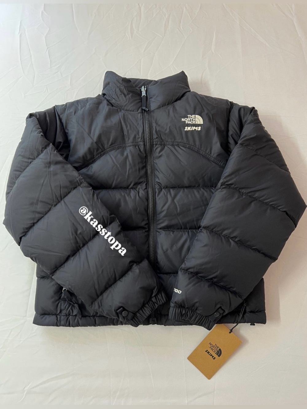 SKIMS x TNF The North Face Puffer 2000 Nuptse Jacket Coat Onyx Black - Picture 1 of 6